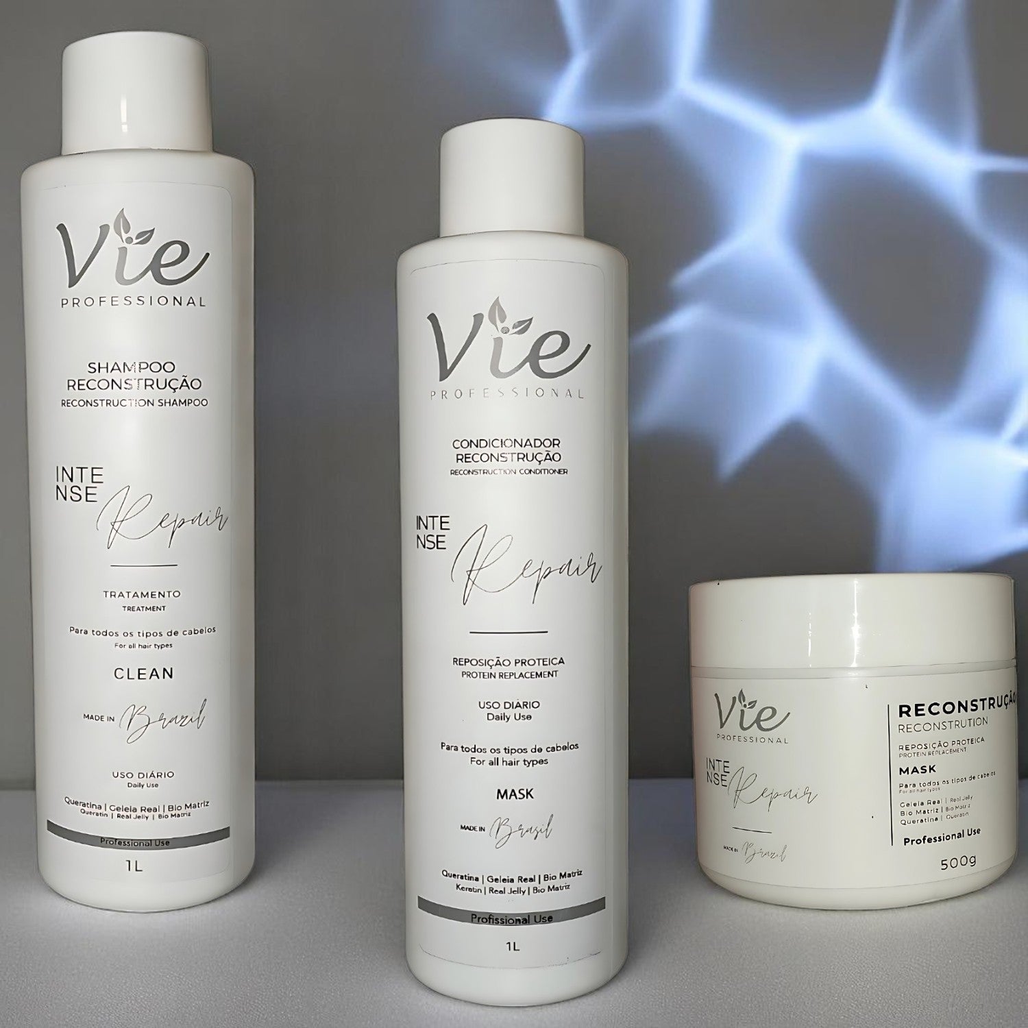 Kit Reconstrução Vie (Shampoo + Condicionador + Máscara)
