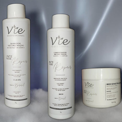 Kit Reconstrução Vie (Shampoo + Condicionador + Máscara)