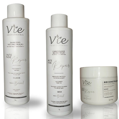 Kit Reconstrução Vie (Shampoo + Condicionador + Máscara)