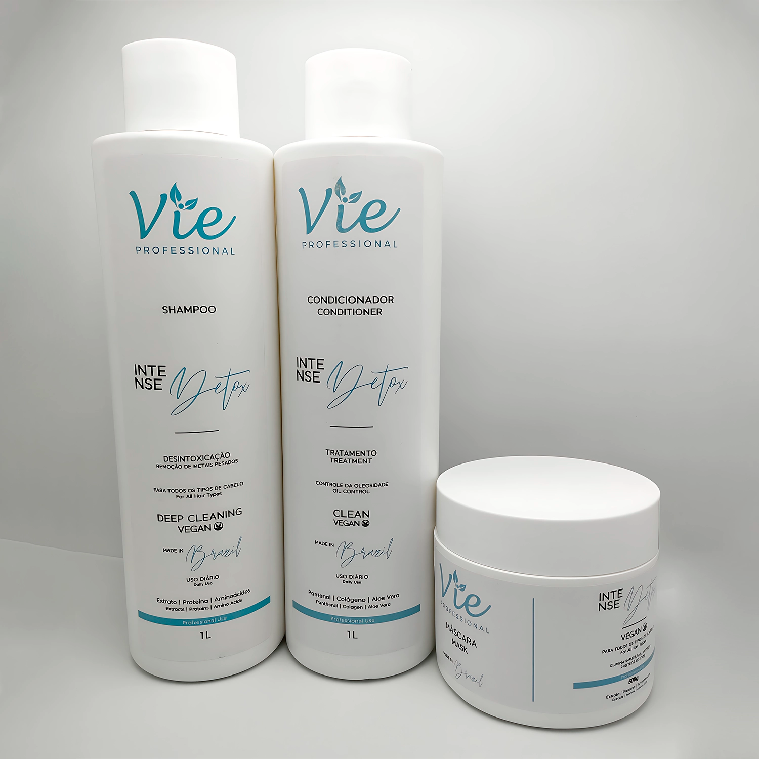 Kit Detox Capilar Vie Profissional - Shampoo, Condicionador e Máscara