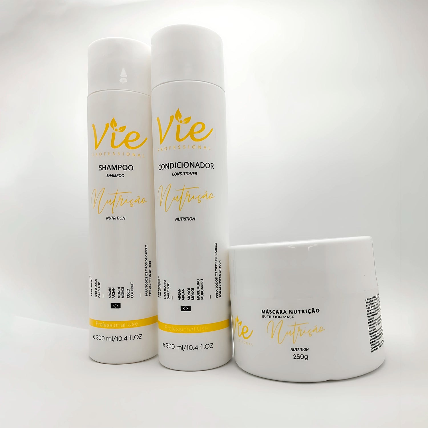 Kit Nutrição Lipídica Vie 300ml - Shampoo, Condicionador e Máscara